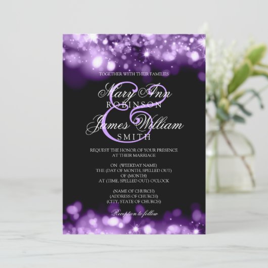 Biggen Paars Kaart (Staand voorkant)