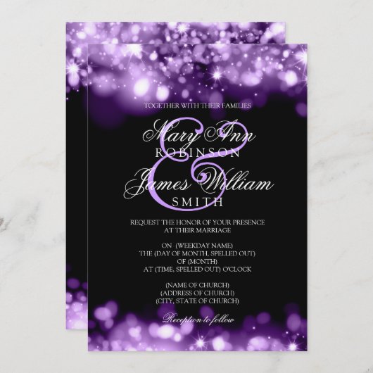 Biggen Paars Kaart (Voorkant / Achterkant)