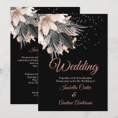 Biggen Perzikroze houtskool zwart Kaart (Voorkant / Achterkant)