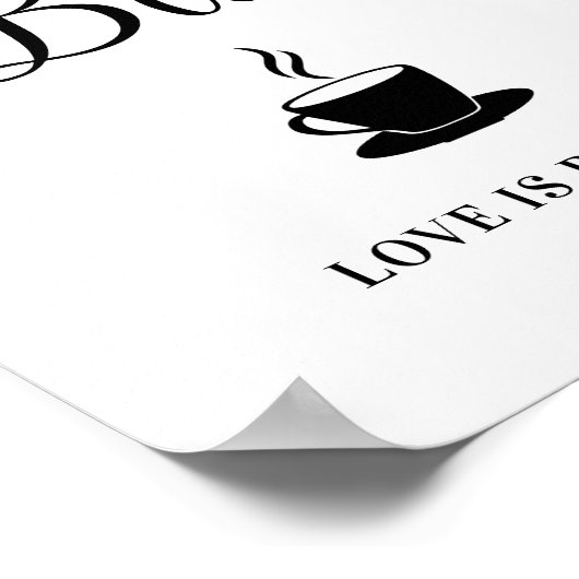 Biggen voor koffie poster (Hoek)