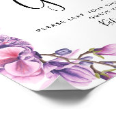 Biggenboom voor paarse bruiloft poster (Hoek)