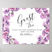 Biggenboom voor paarse bruiloft poster (Voorkant)