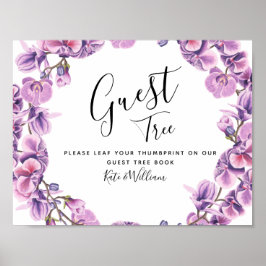 Biggenboom voor paarse bruiloft poster