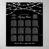 Biggengaarster met mousserend string zwart poster (Voorkant)