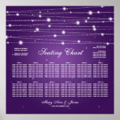 Biggengaarzentaart Mousserende lijnen Paars Poster (Voorkant)