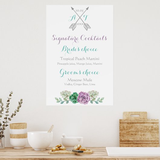 Biggenhandtekening cocktails, borthanasie poster (Keuken)