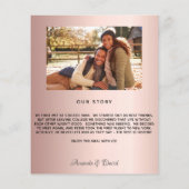 Biggenmenu roos gouden foto ons verhaal (Achterkant)