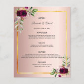 Biggenmenu roos gouden foto ons verhaal (Voorkant)