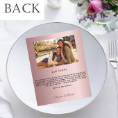 Biggenmenu roze florale stoffige roos gouden foto