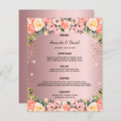 Biggenmenu wazig roze roze glitter dusty roos (Voorkant / Achterkant)