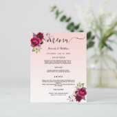 Biggenmenu wazig roze roze roodbruine bruinbloemal (Staand voorkant)