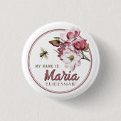 Biggenpartijnaammarkering Bloedvat Bridesmaid Ronde Button 3,2 Cm (Voorkant)