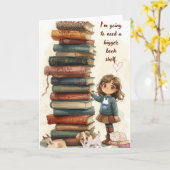 Bigger Bookshelf Greeting Card Kaart (Gele Bloem)