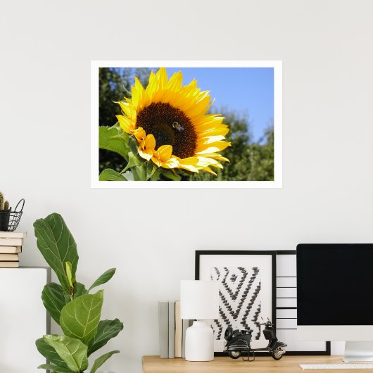 Bigger Sun Flower Poster (Thuiskantoor)