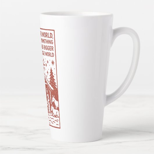 Bigger than our whole world 1 latte mok (Rechts)