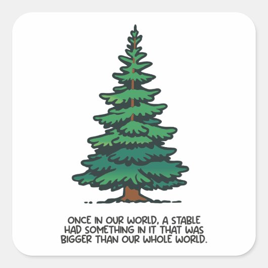 Bigger than our whole world 2 vierkante sticker (Voorkant)