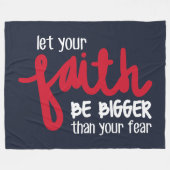 Bigger than your fear fleece deken (Voorkant (Horizontaal))