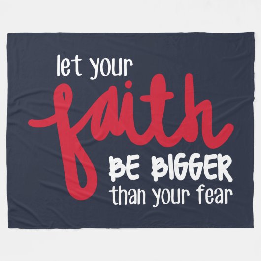 Bigger than your fear fleece deken (Voorkant (Horizontaal))