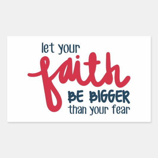 Bigger than your fear rechthoekige sticker (Voorkant)