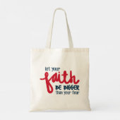Bigger than your fear tote bag (Achterkant)