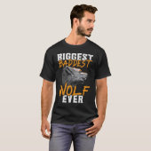 Biggest Baddest Wolf Ever Werewolf Wolfpack Wolfga T-shirt (Voorkant volledig)