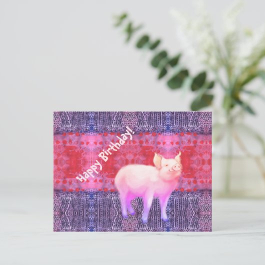 Biggetje Briefkaart (Staand voorkant)