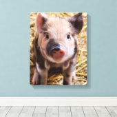 biggetje canvas afdruk (Insitu (Houten vloer))