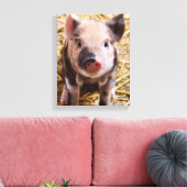 biggetje canvas afdruk (Insitu (Woonkamer))