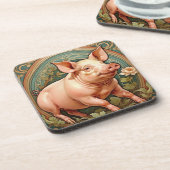 Biggetje Coaster Bier Onderzetter (Linkerzijde)