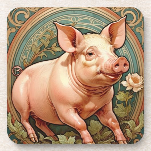 Biggetje Coaster Bier Onderzetter (Voorkant)