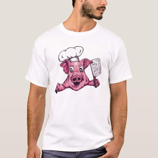 Biggetje De Hamicidale Maniak Grappige Kok Varken T-shirt (Voorkant)