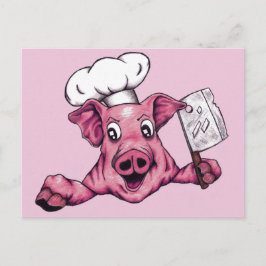 Biggetje De Hamicidale Maniakale Chef Varken Origi Briefkaart