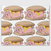 Biggetje Hotdog Cadeaupapier (Vlak)