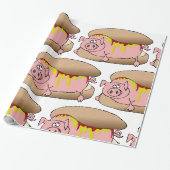 Biggetje Hotdog Cadeaupapier (Uitgerold)