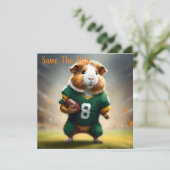 Biggetje met talent voor American Football: De Cav Save The Date (Staand voorkant)