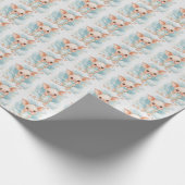 Biggetje Schattige Baby Pastel Waterverf Patroon Cadeaupapier (Hoek)