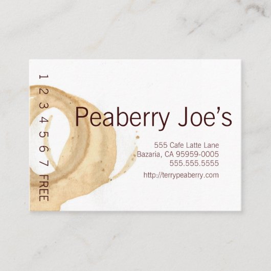 Biggie Side Punch Coffee Cup Klantenkaartje (Voorkant)