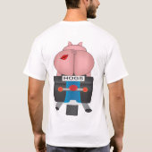 Biggierig op een motorfiets: Voor- en achterkant T-shirt (Achterkant)