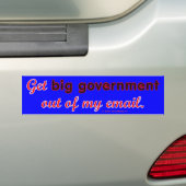 BigGovernmentEmail Bumpersticker (Op auto)