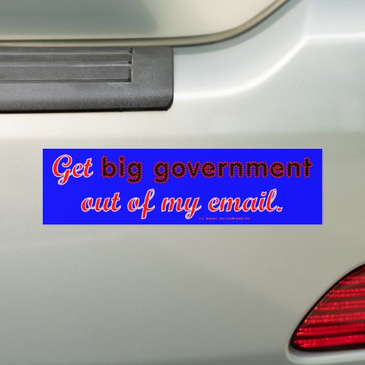 BigGovernmentEmail Bumpersticker (Op auto)