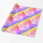 BIGHEAD SANTA - Rainbow Gift Wrap Cadeaupapier (Uitgerold)