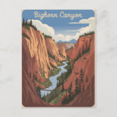 Bighorn Canyon-Vintage Briefkaart (Voorkant)