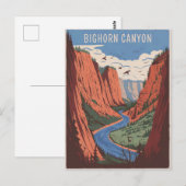 Bighorn Canyon-Vintage Briefkaart (Voorkant / Achterkant)
