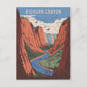 Bighorn Canyon-Vintage Briefkaart (Voorkant)