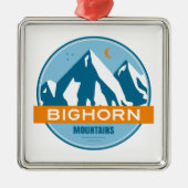 Bighorn Mountains Wyoming Montana Metalen Ornament (Voorkant)