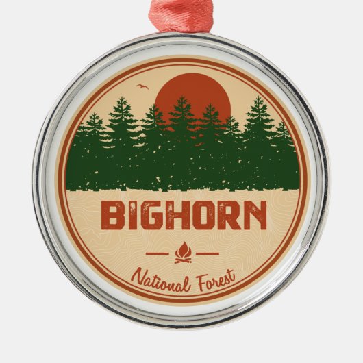 Bighorn National Forest Metalen Ornament (Voorkant)