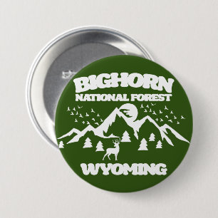 Bighorn National Forest Wyoming Ronde Button 7,6 Cm