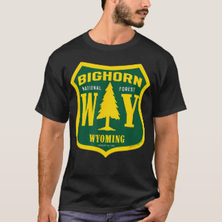 Bighorn National Forest Wyoming Schild Retro T-shirt