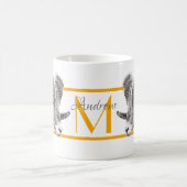 Bighorn Ram Animal art Aries Zodiac Monogram Koffiemok (Center)