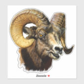 Bighorn Ram Mountain Sheep Wildlife Natuur Sticker (Vel)